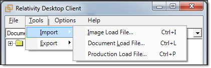 Document Load File menu option in RDC